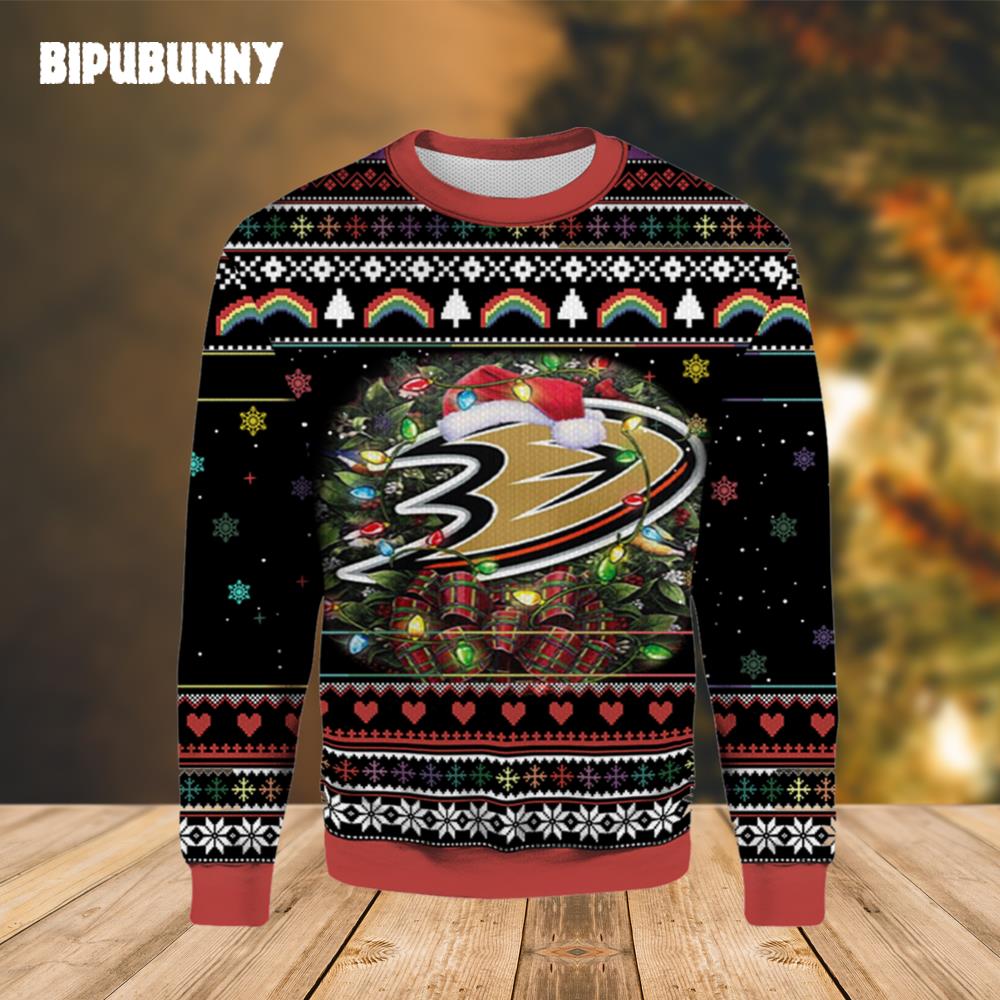 Anaheim Ducks Light Up Ugly Christmas Sweater