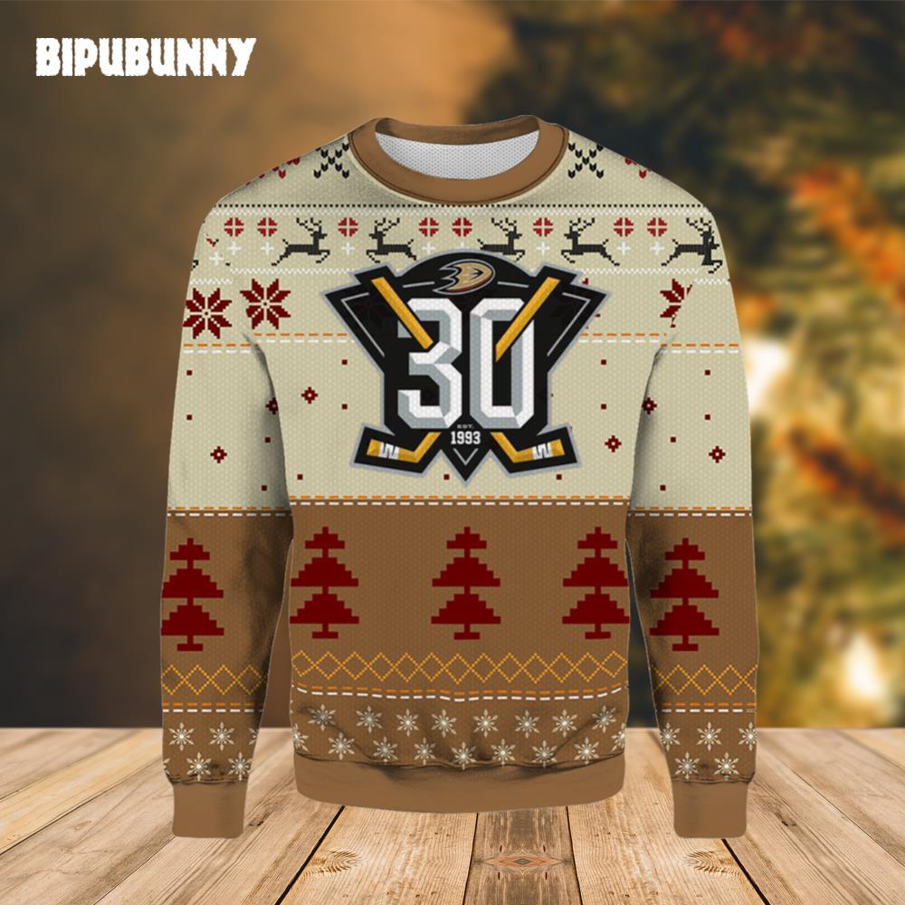 Anaheim Ducks Logo Ugly Christmas Sweater