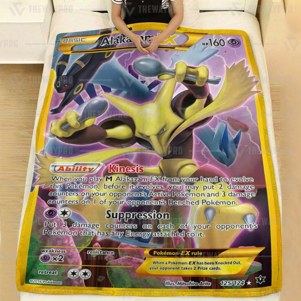 Anime Pokemon Alakazam EX Blanket And Quilt