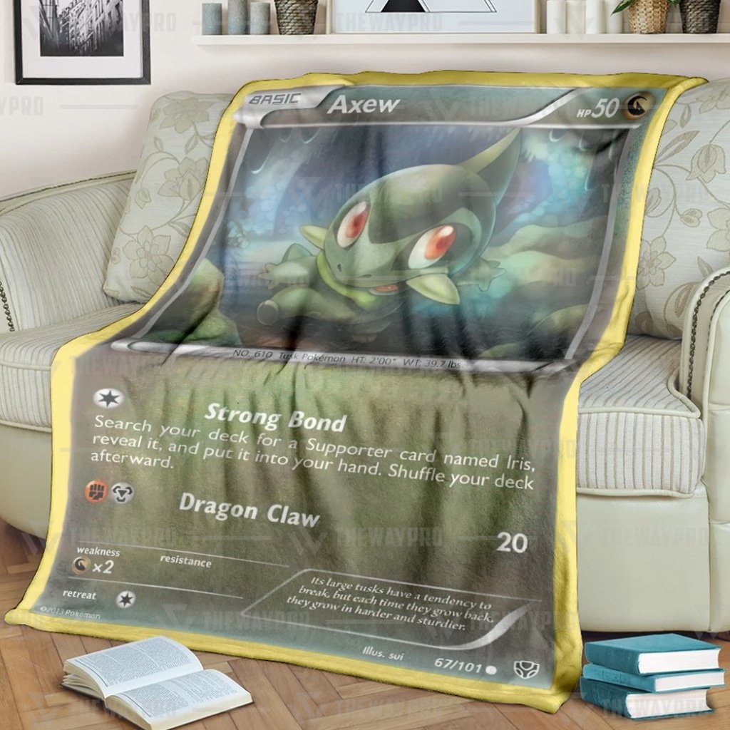 Anime Pokemon Axew Blanket And Quilt