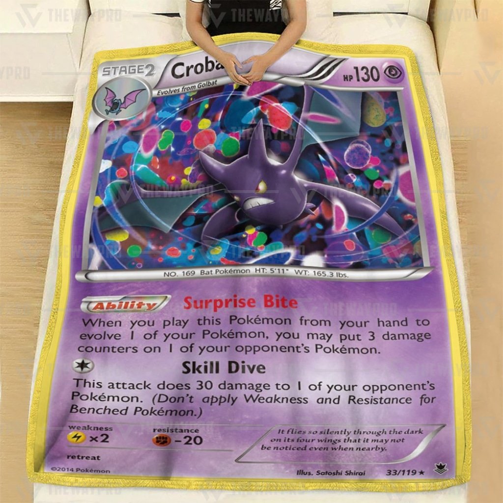 Anime Pokemon Basic Crobat Blanket And Quilt Rug, Tumbler