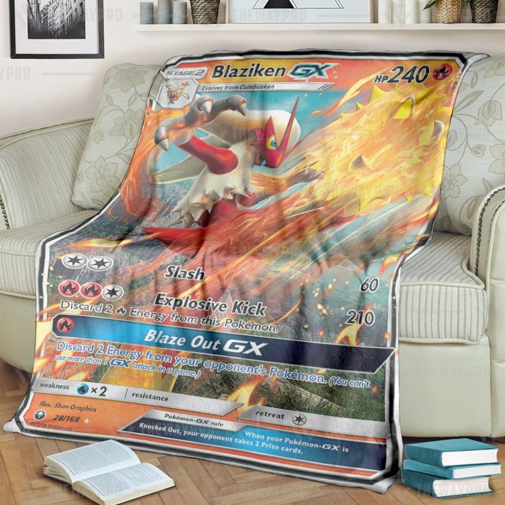 Anime Pokemon Blaziken GX Blanket And Quilt