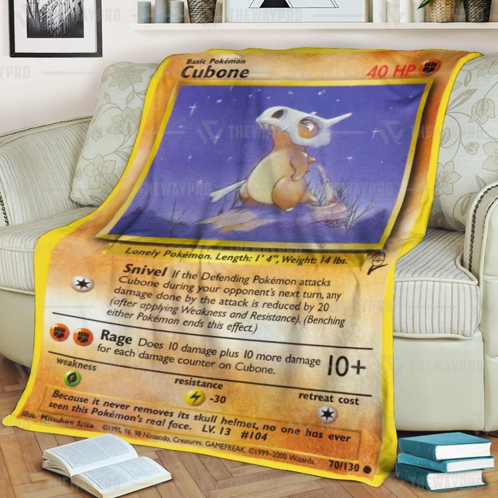 Anime Pokemon Cubone Fleece Blanket And Quilt