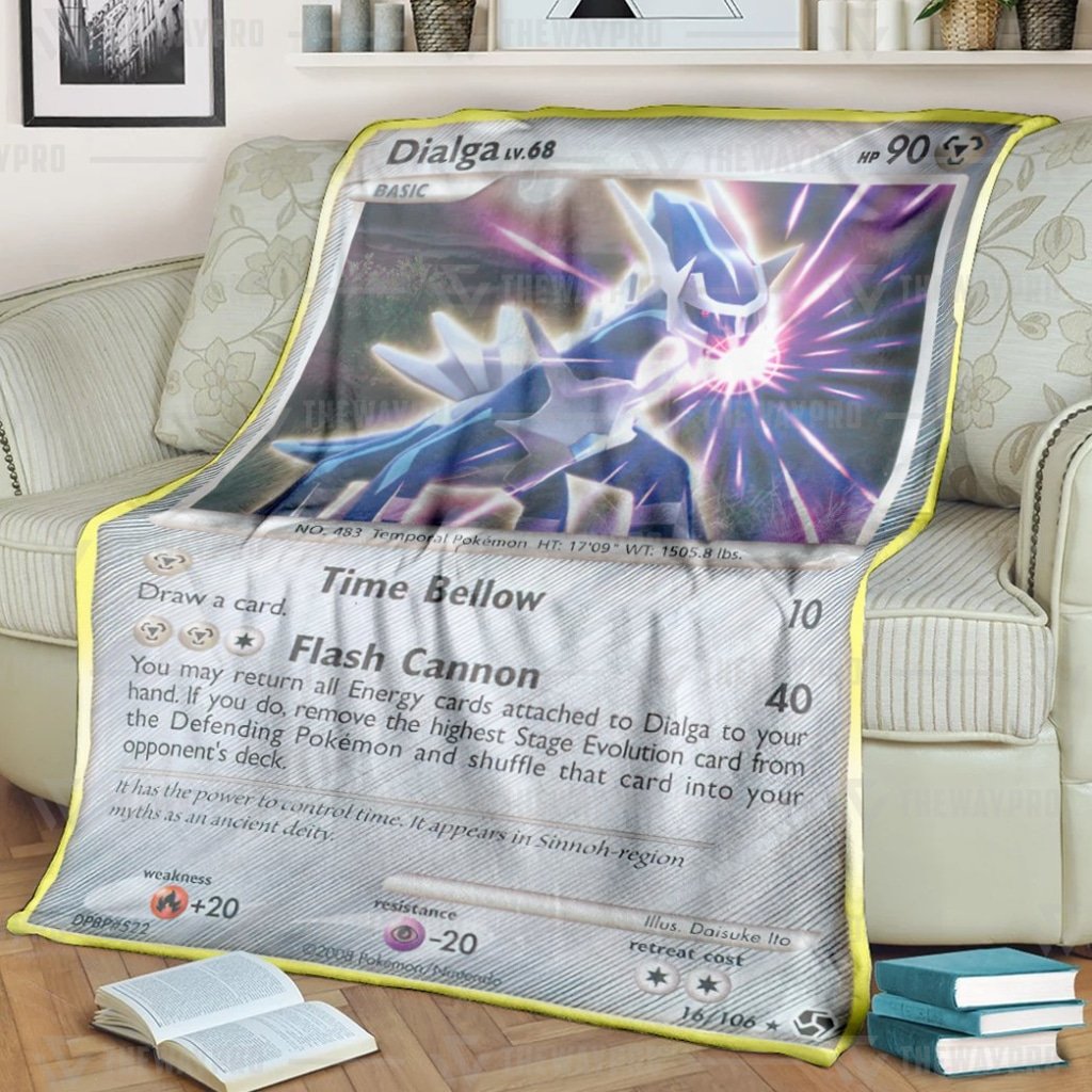 Anime Pokemon Dialga Great Encounters Blanket And Quilt