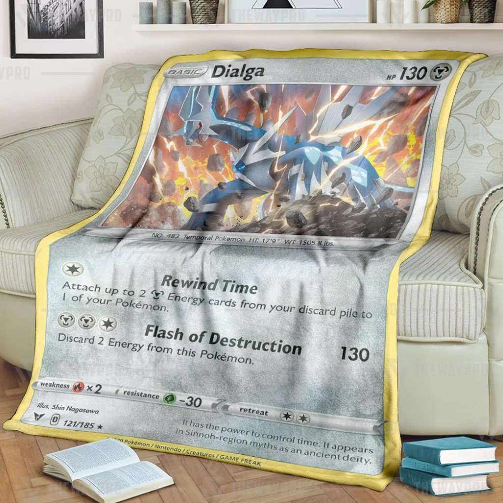 Anime Pokemon Dialga Vivid Voltage Blanket And Quilt