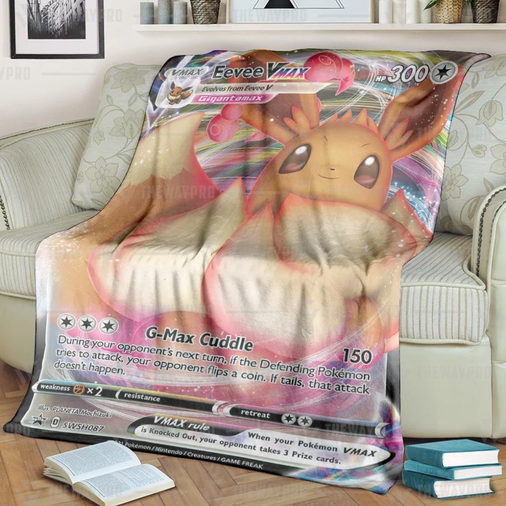 Anime Pokemon Eevee VMax Blanket And Quilt