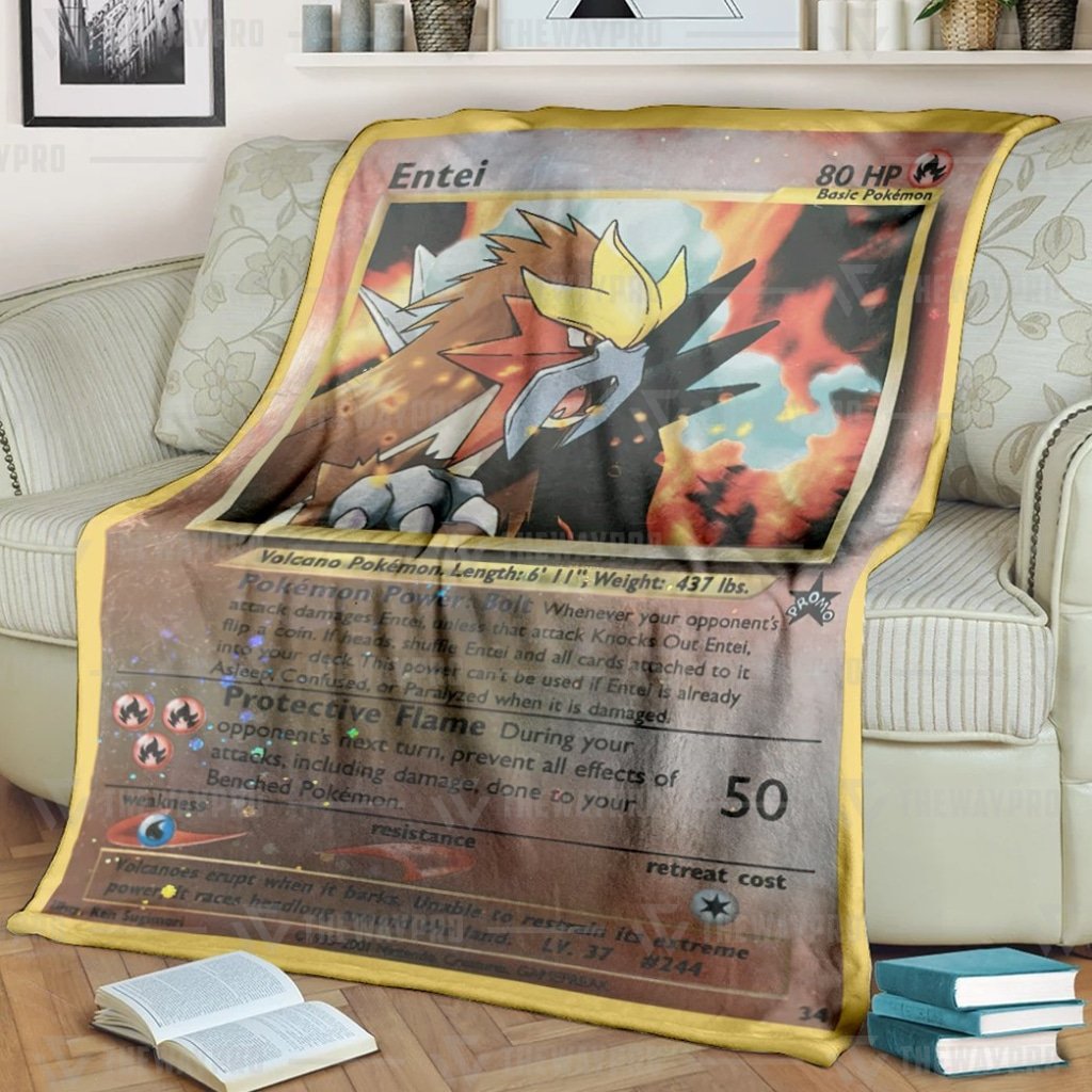 Anime Pokemon Entei Blanket And Quilt