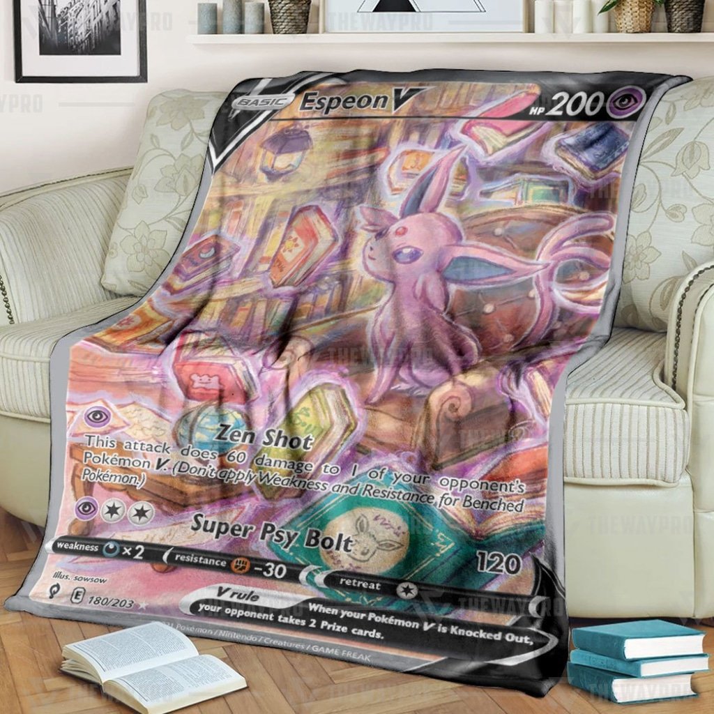 Anime Pokemon Espeon V Blanket And Quilt