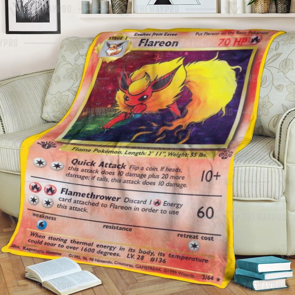 Anime Pokemon Flareon Quilts Blanket