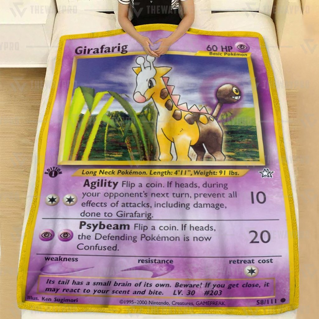 Anime Pokemon Girafarig Blanket And Quilt