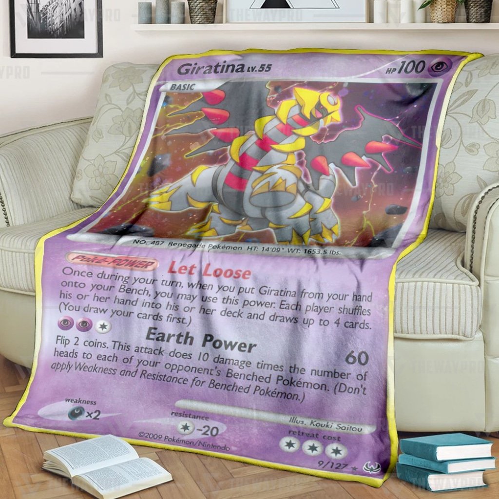 Anime Pokemon Giratina Platinum Blanket And Quilt