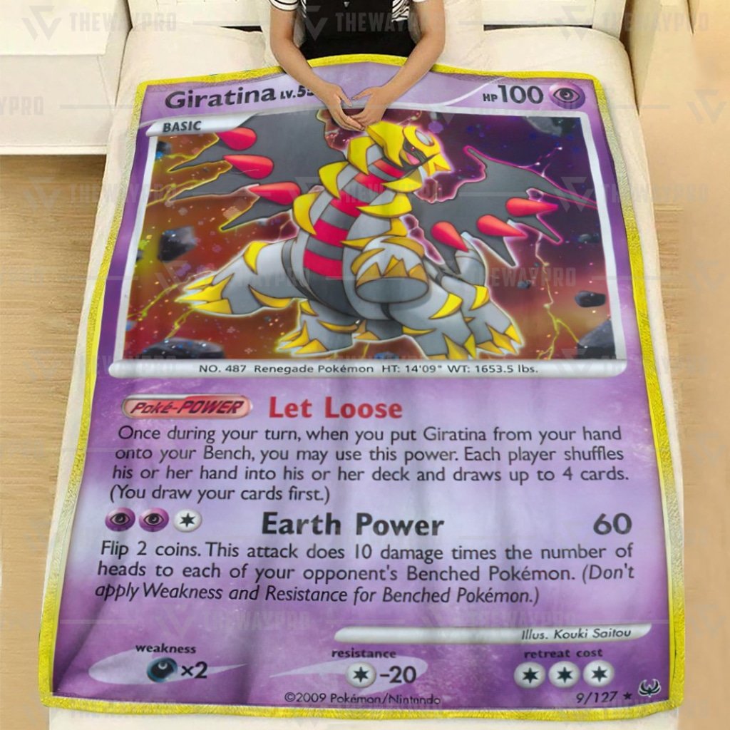 Anime Pokemon Giratina Platinum Blanket And Quilt