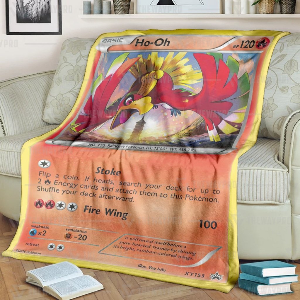 Anime Pokemon Ho-Oh XY Promos Blanket And Quilt