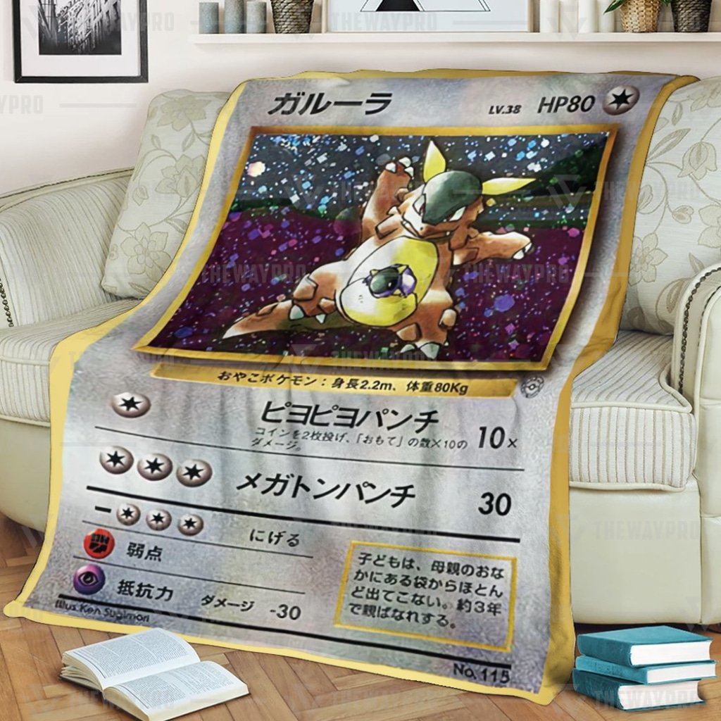 Anime Pokemon Kangaskhan Parent And Child Quilts Blanket