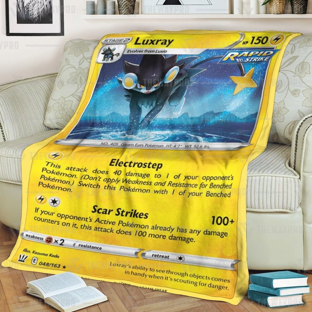 Anime Pokemon Luxray Blanket And Quilt