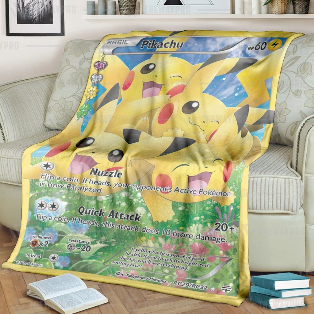 Anime Pokemon Pikachu Generations Blanket And Quilt, Rug, Tumbler