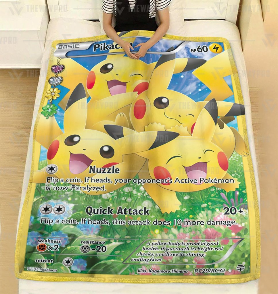 Anime Pokemon Pikachu Generations Blanket And Quilt, Rug, Tumbler