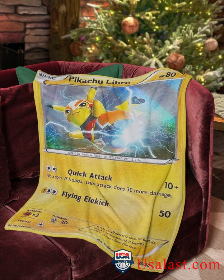 Anime Pokemon Pikachu Libre Masked Blanket