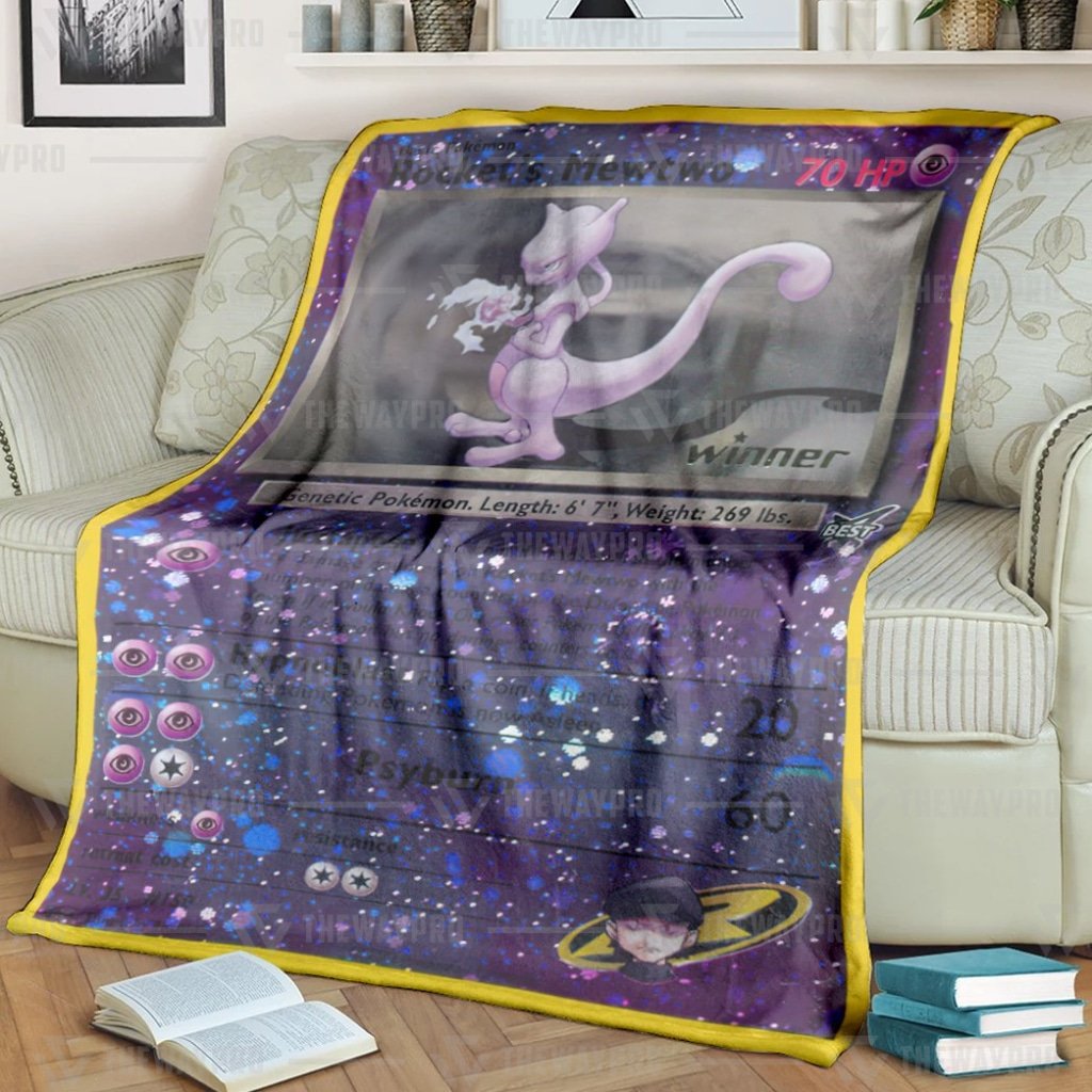 Anime Pokemon Rocket’s Mewtwo Blanket And Quilt