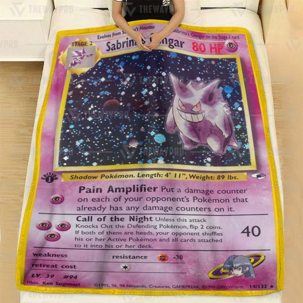 Anime Pokemon Sabrina’s Gengar Quilt Blanket And Rug, Tumbler