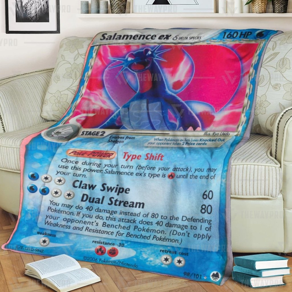 Anime Pokemon Salamence EX Blanket And Quilt, Rug