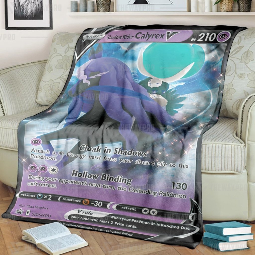 Anime Pokemon Shadow Rider Calyrex V Blanket And Quilt