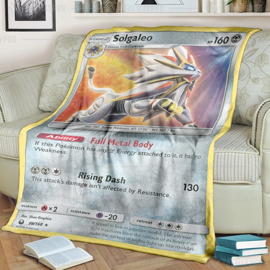 Anime Pokemon Solgaleo Celestial Storm Blanket And Quilt