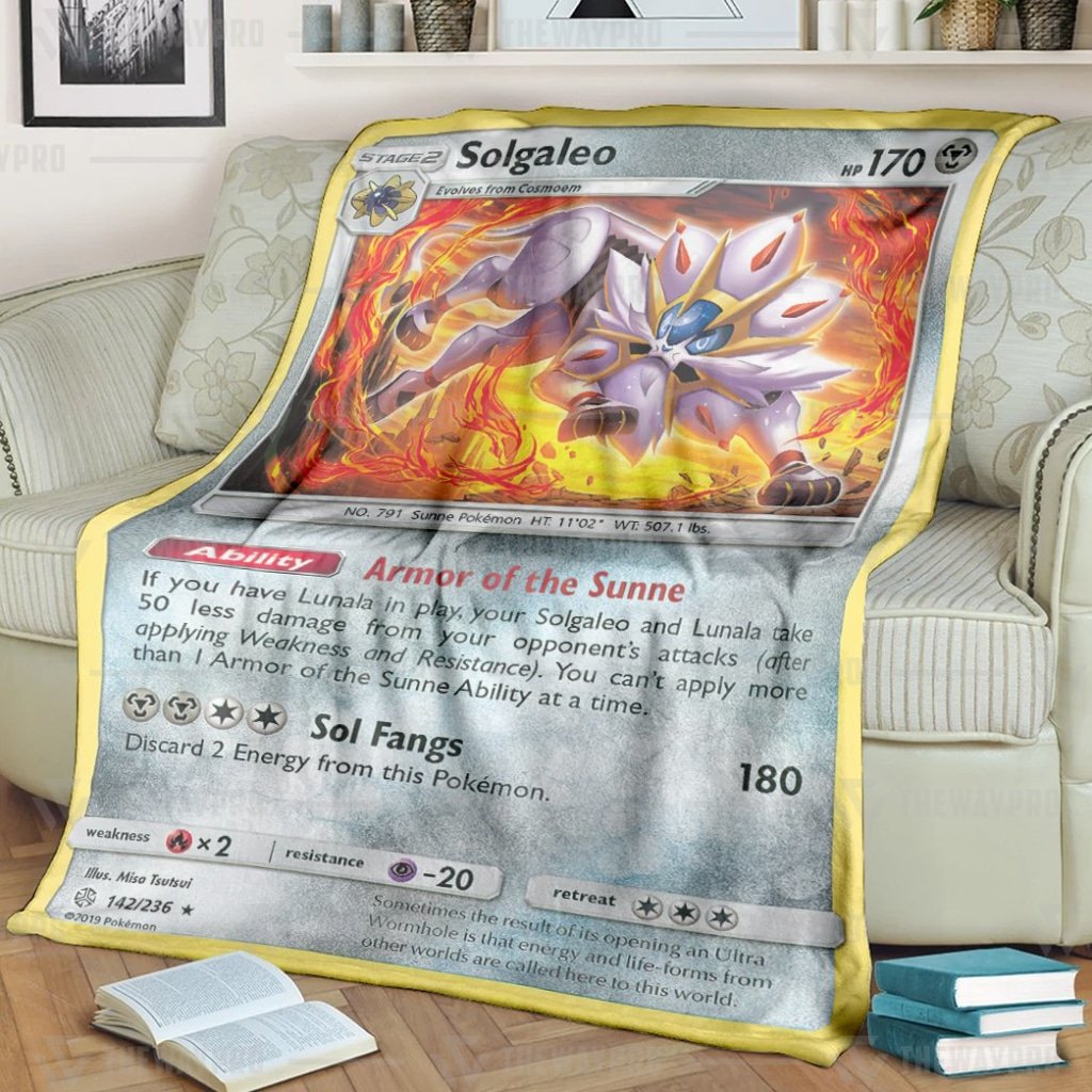 Anime Pokemon Solgaleo Cosmic Eclipse Blanket And Quilt