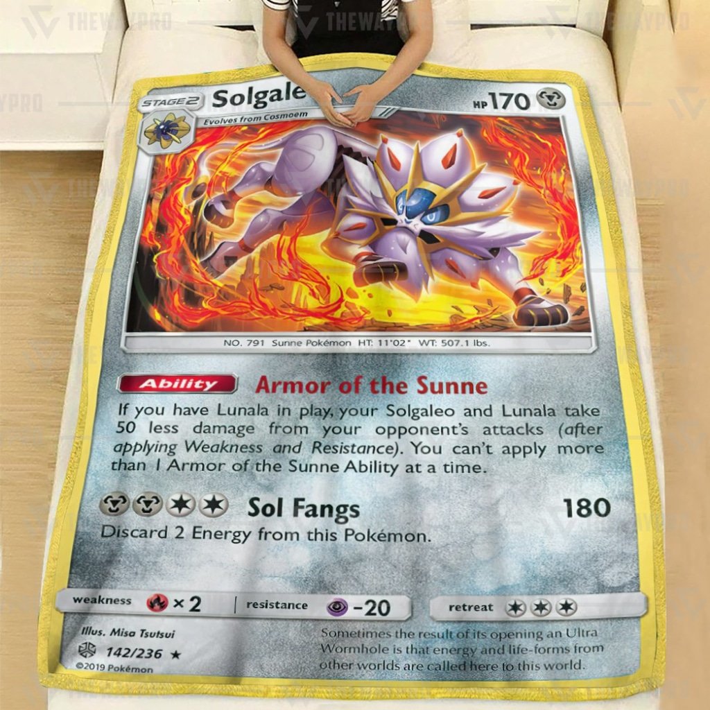 Anime Pokemon Solgaleo Cosmic Eclipse Blanket And Quilt