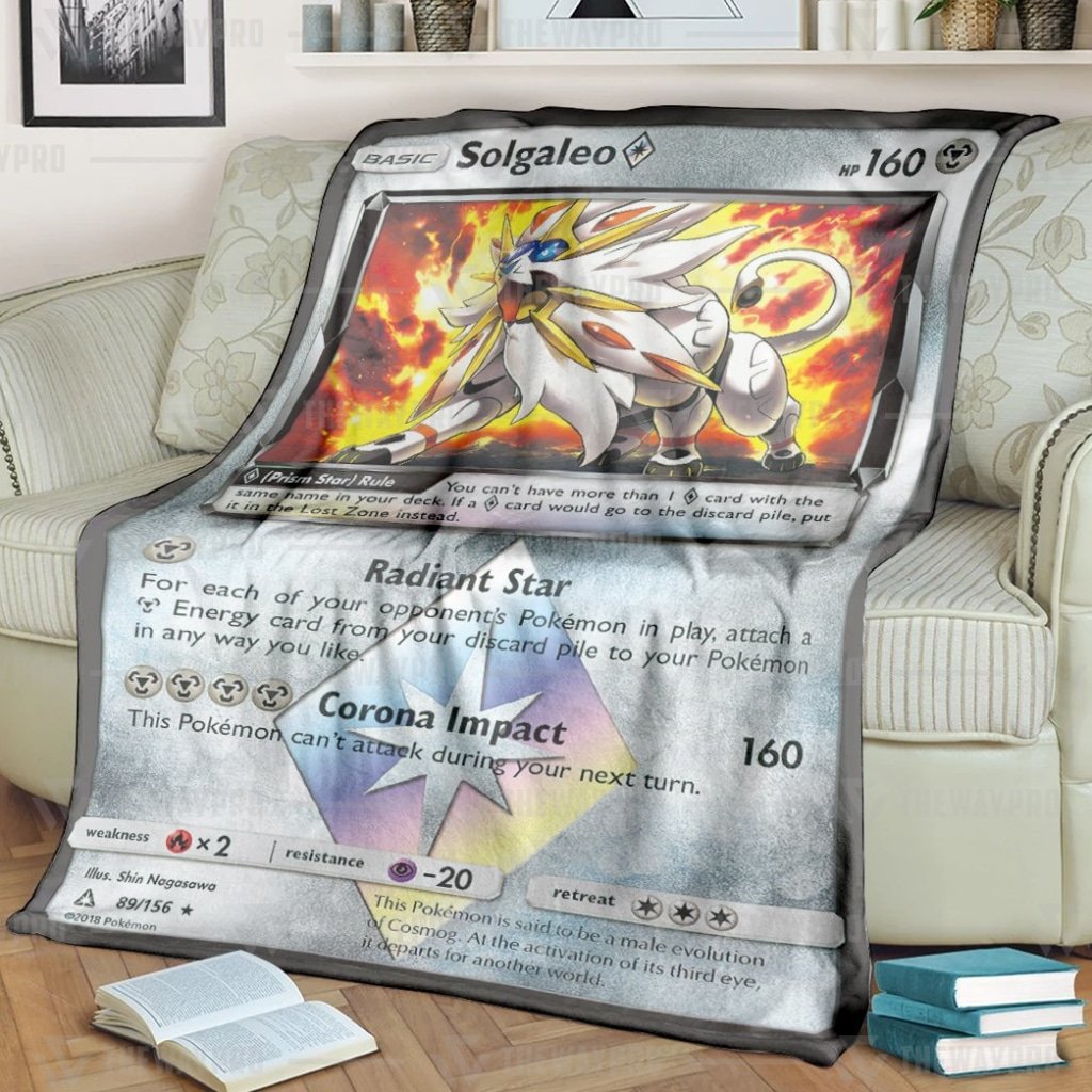 Anime Pokemon Solgaleo Prism Star Ultra Prism Blanket And Quilt