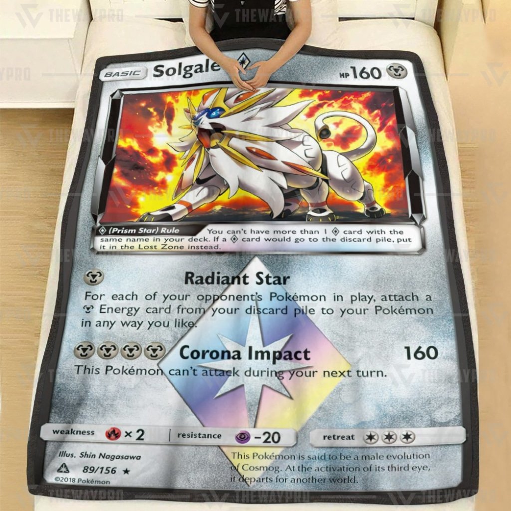 Anime Pokemon Solgaleo Prism Star Ultra Prism Blanket And Quilt