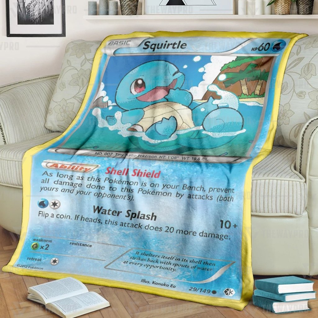 Anime Pokemon Squirtle Blanket And Quilt