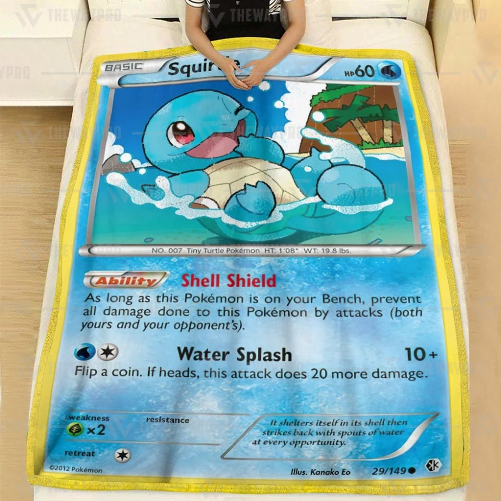 Anime Pokemon Squirtle Blanket And Quilt