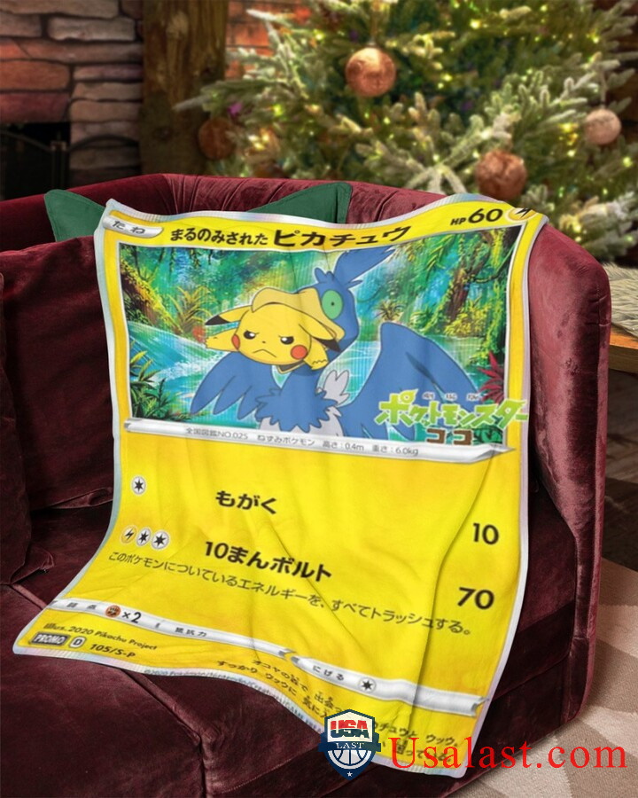 Anime Pokemon Swallowed Up Pikachu Blanket