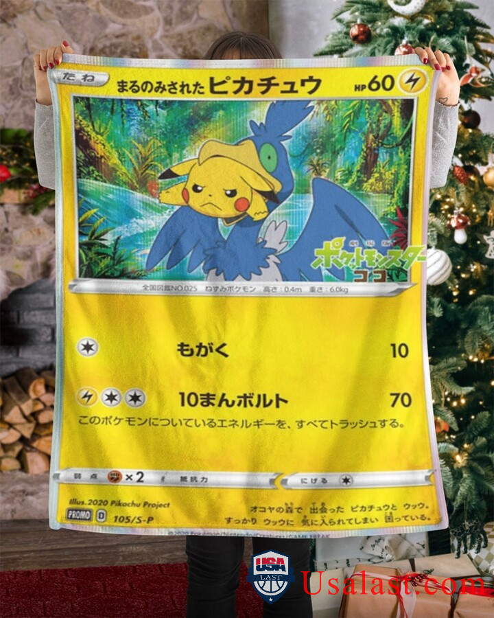 Anime Pokemon Swallowed Up Pikachu Blanket