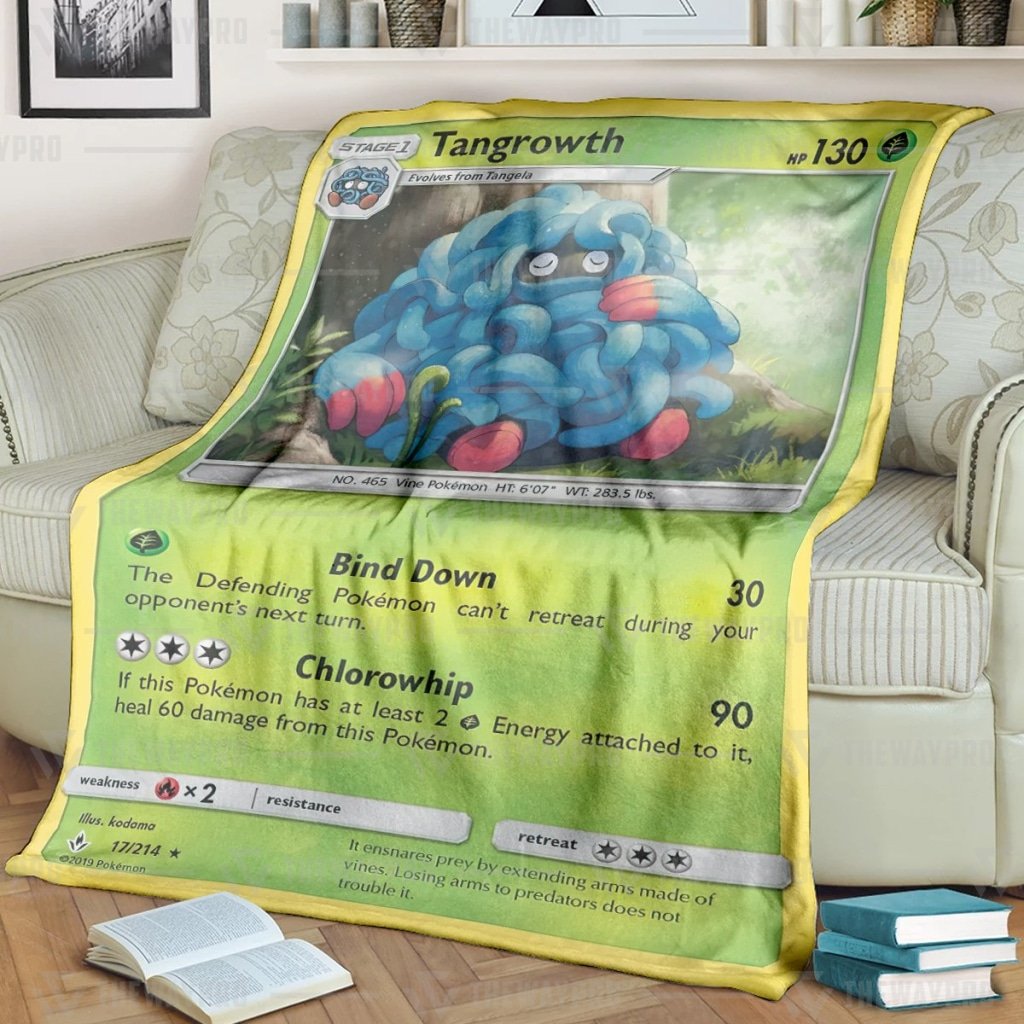 Anime Pokemon Tangrowth Blanket And Quilt