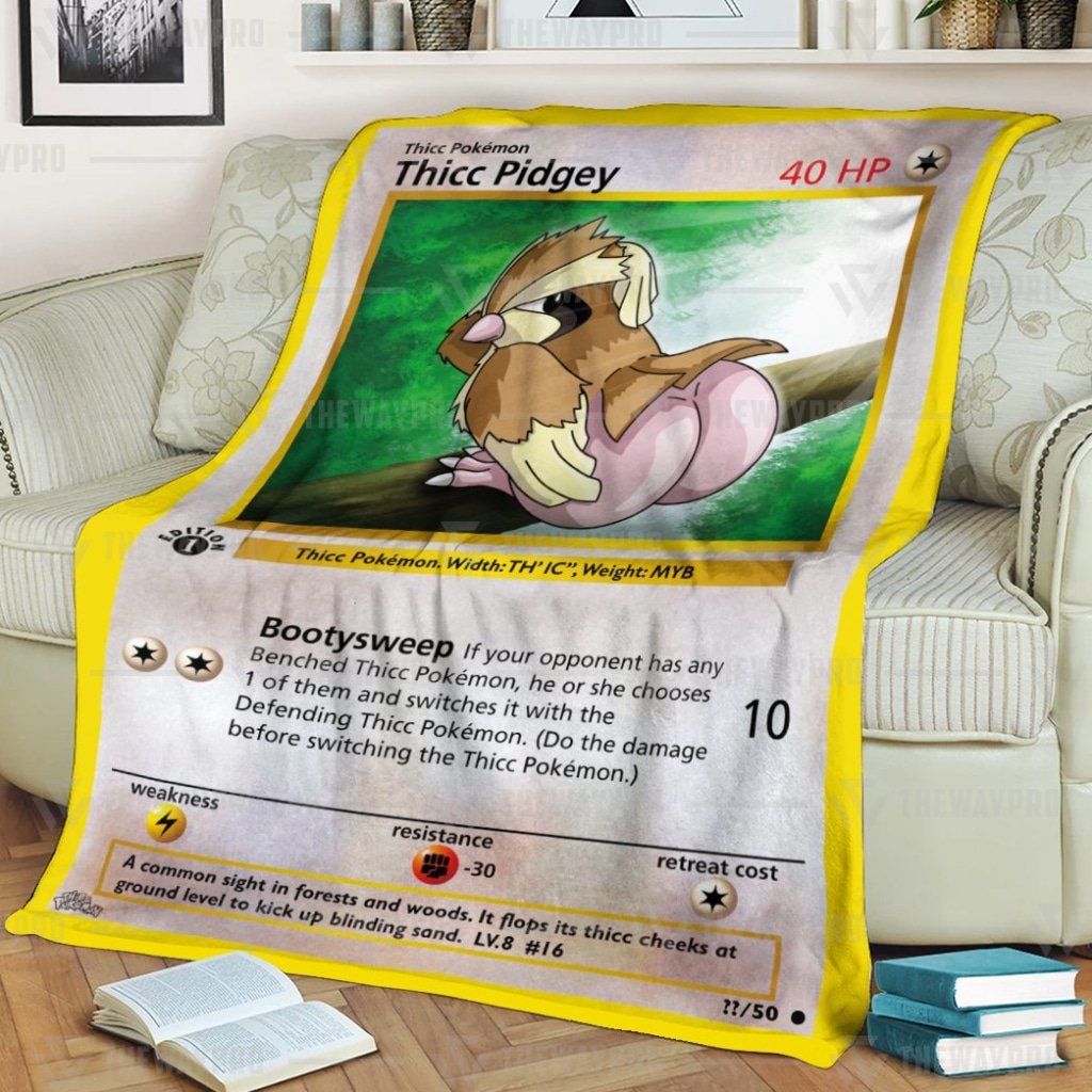 Anime Pokemon Thicc Pidgey Quilts Blanket