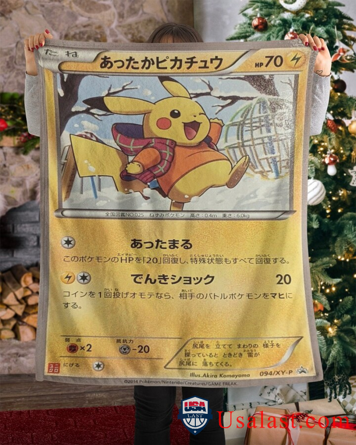 Anime Pokemon Warm Pikachu Japanese Blanket