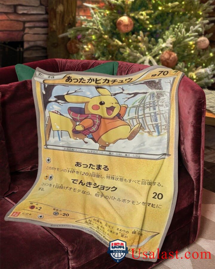 Anime Pokemon Warm Pikachu Japanese Blanket