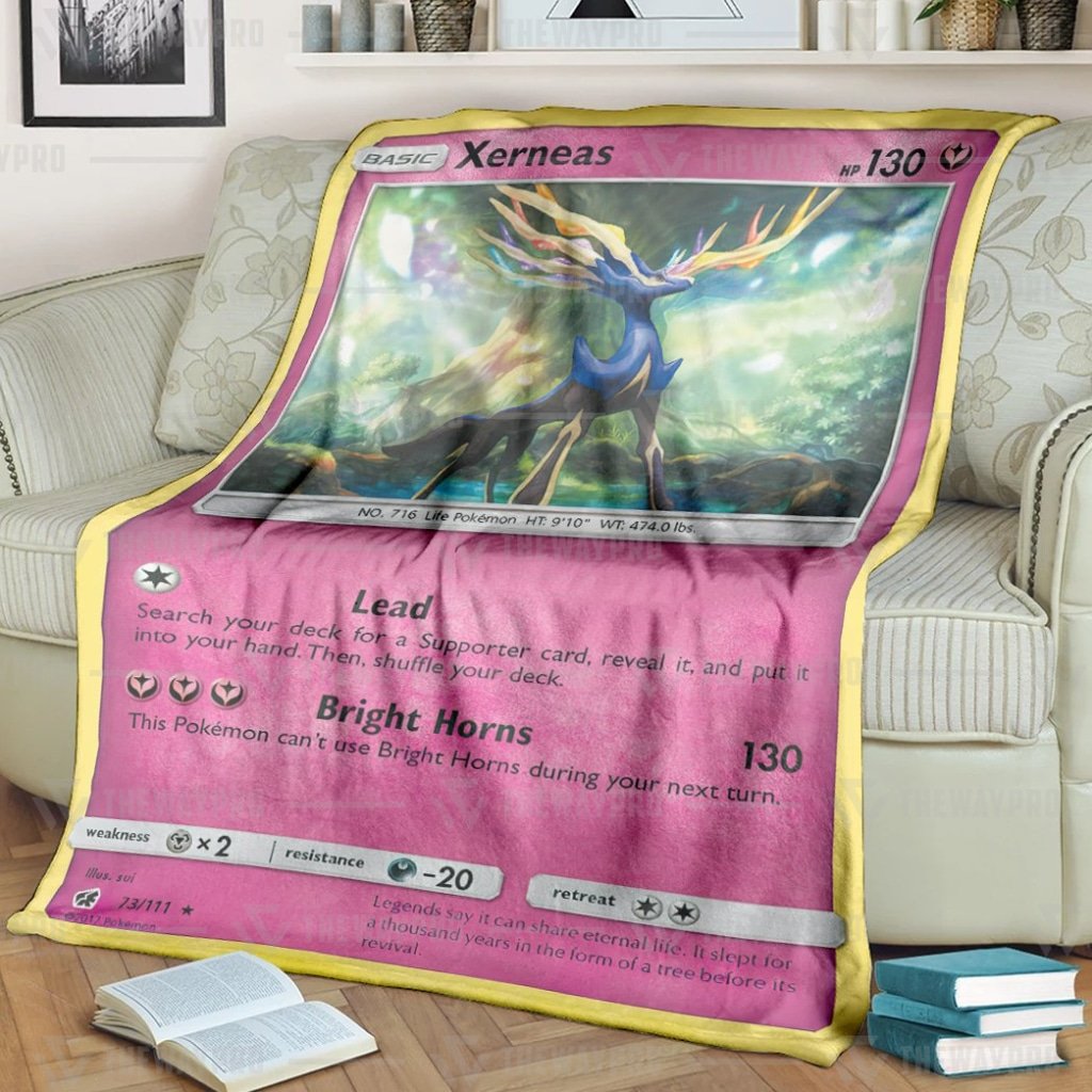 Anime Pokemon Xerneas Crimson Invasion Blanket And Quilt