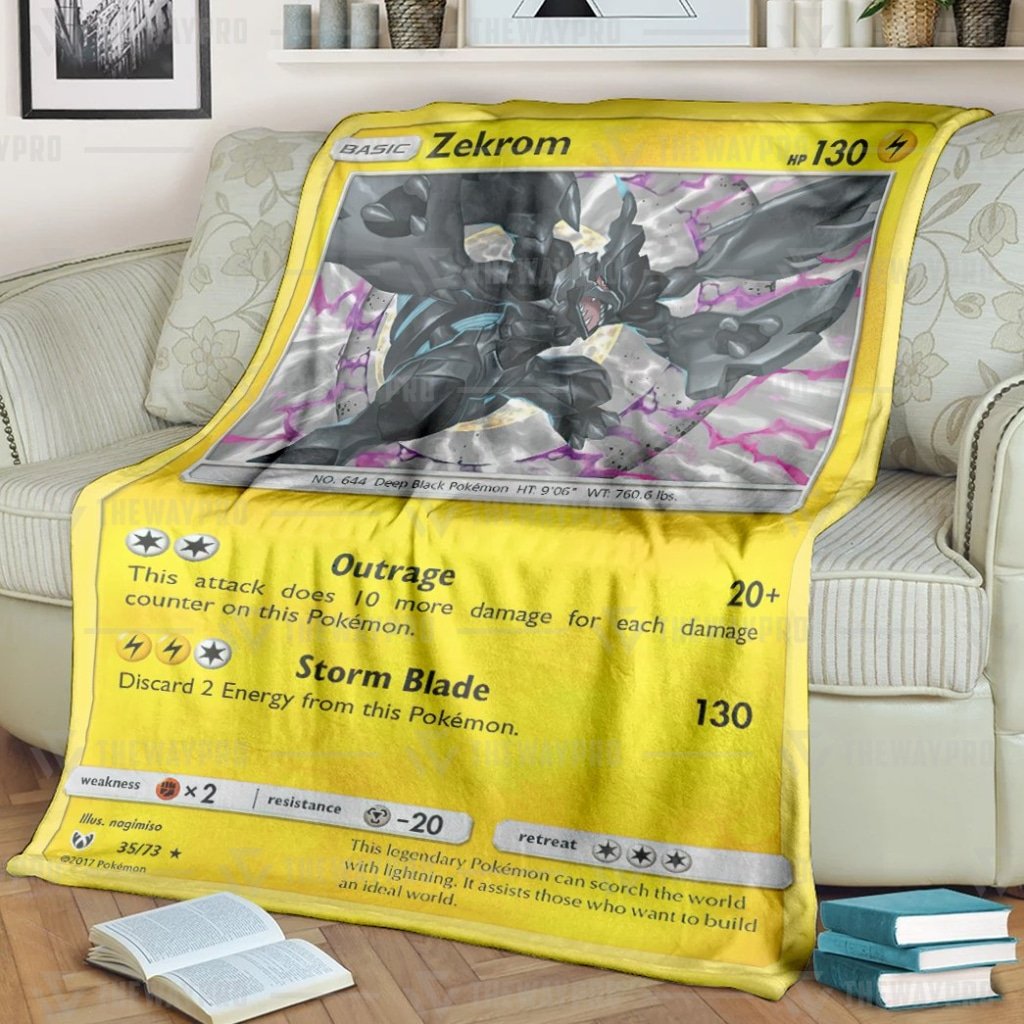 Anime Pokemon Zekrom Shining Legends Blanket And Quilt