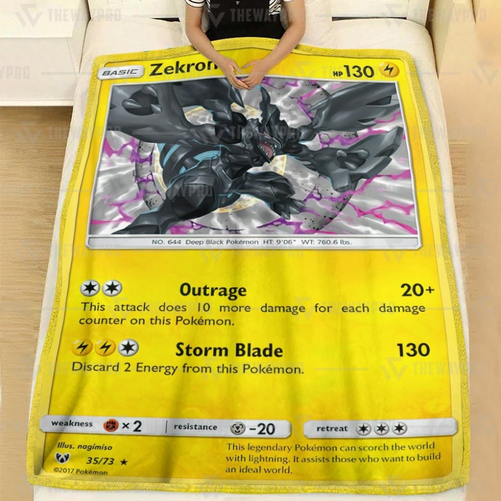 Anime Pokemon Zekrom Shining Legends Blanket And Quilt