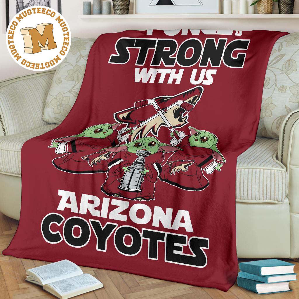 Arizona Coyotes Baby Yoda Fleece Blanket The Force Is Strong