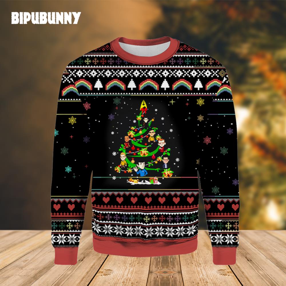 Awesome Star Trek The Original Series Character Chibi Ugly Christmas Sweater