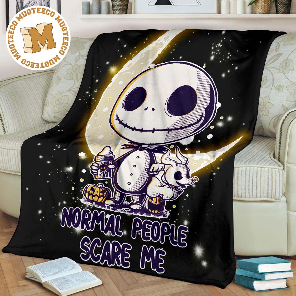 Baby Jack Skellington Fleece Blanket Normal People Scare Me