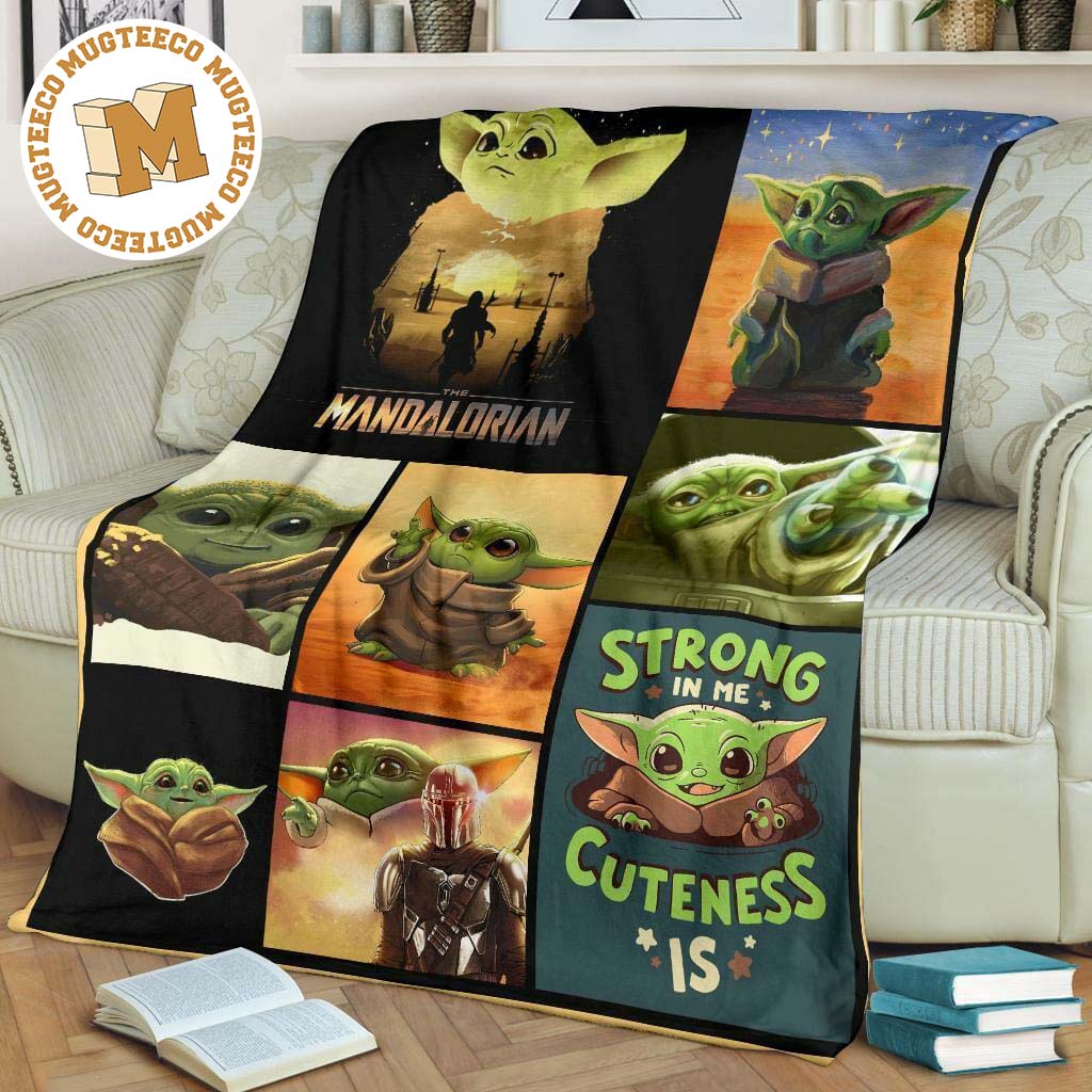 Baby Yoda Fleece Blanket The Child The Mandalorian Funny For Fan