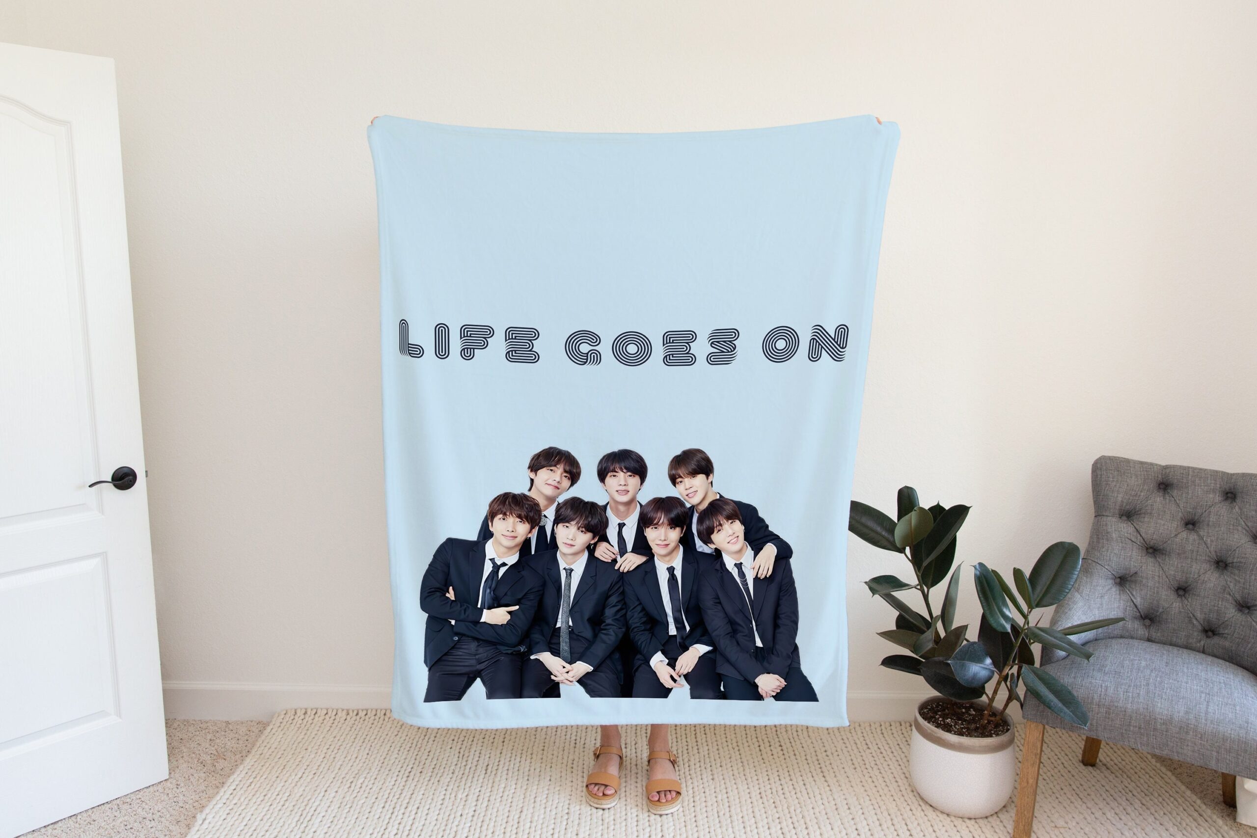 Bangtan Boys Bts Life Goes On Christmas Blanket