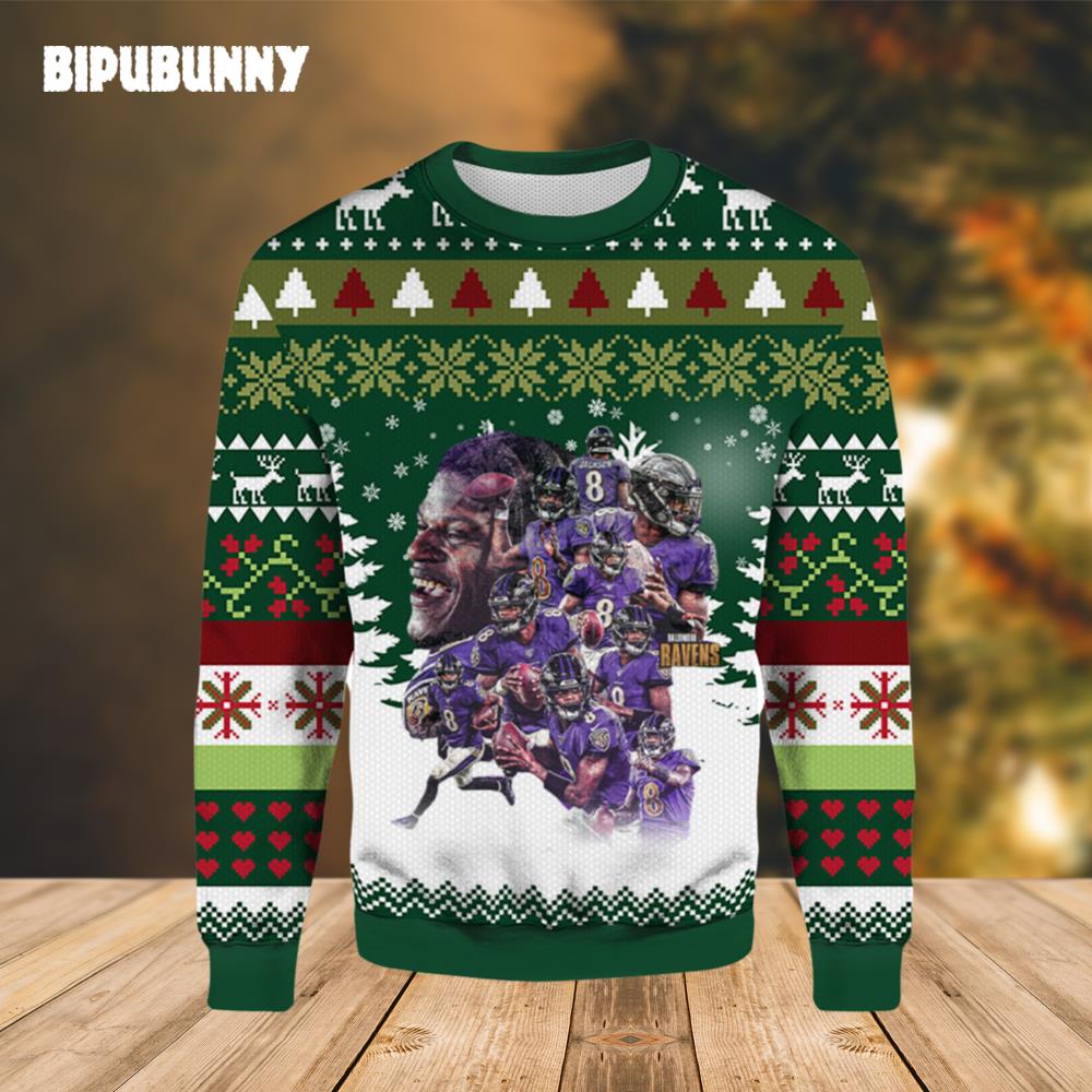 Basketball Nba Lamar Jackson Baltimore Ravens Ugly Sweater