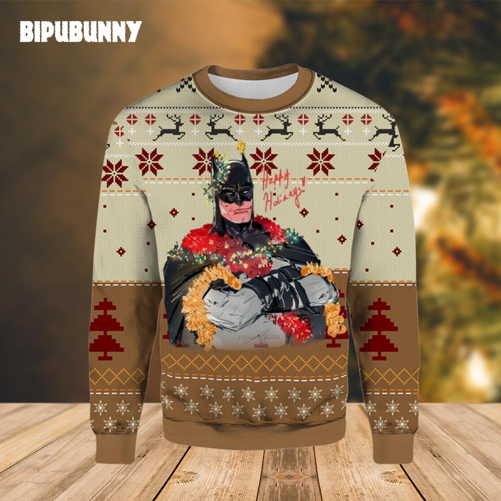 Batman And Melodrama Ugly Christmas Sweater