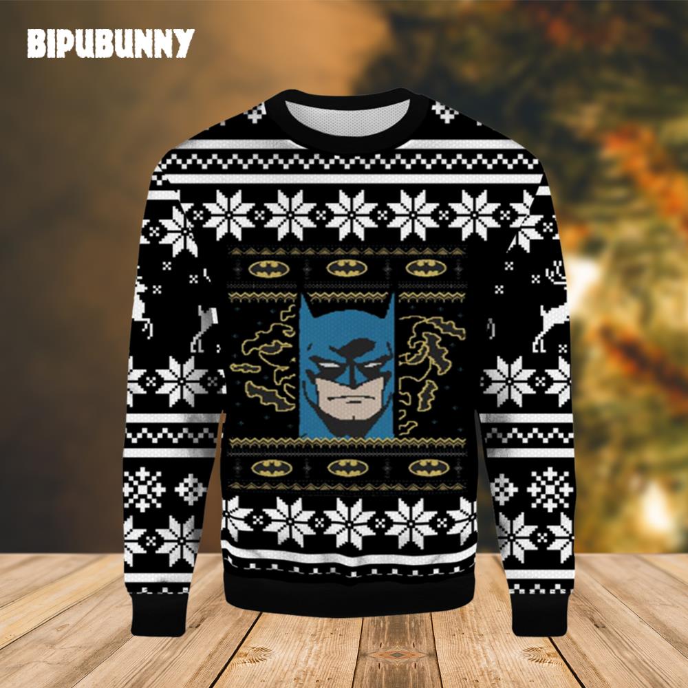 Batman Men Masked Hero Ugly Christmas Sweater